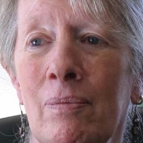 Lyn Hejinian headshot, close-up of face
