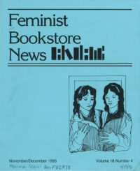 light blue FBN cover with drawing of two women reading a book together