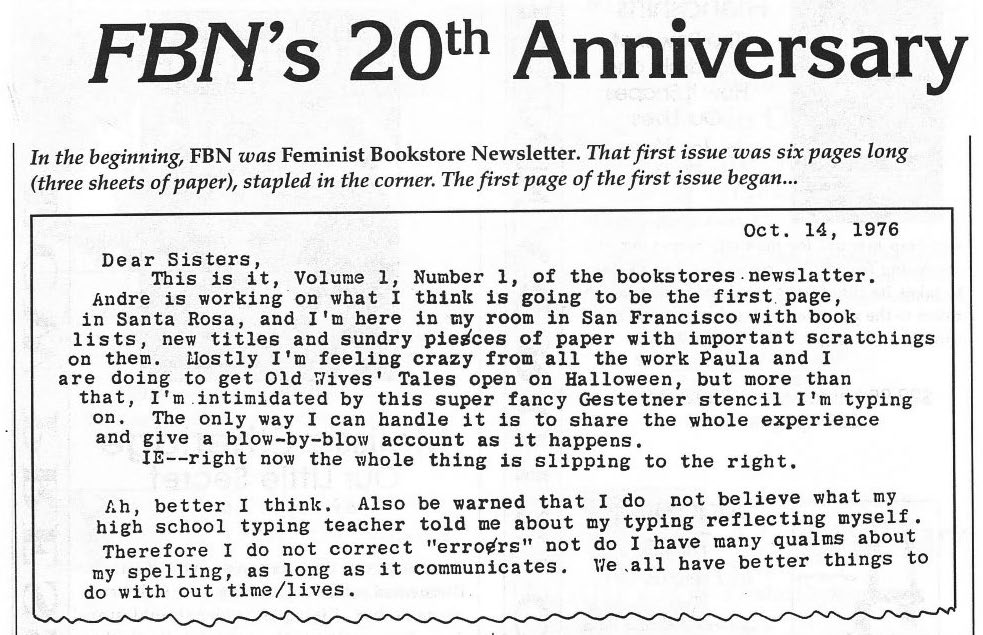 FBNs twentieth anniversary headline