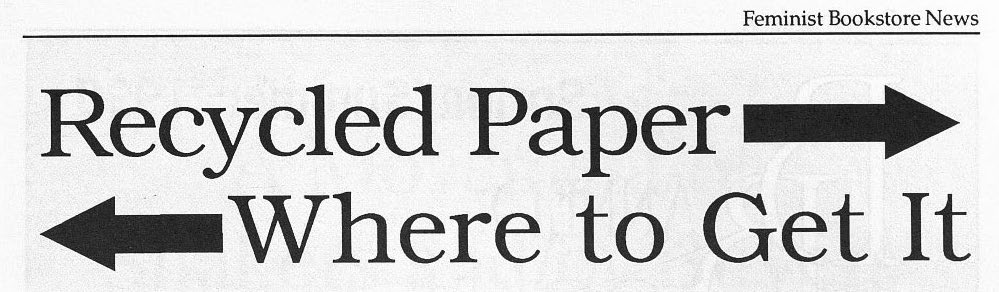 headline reads recycled paper where to get it