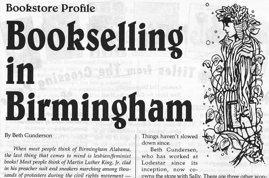 headline for feature on bookselling in birmingham alabama