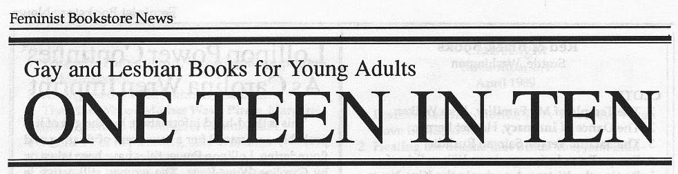 Headline reads Gay and Lesbian books for young adults One Teen in Ten