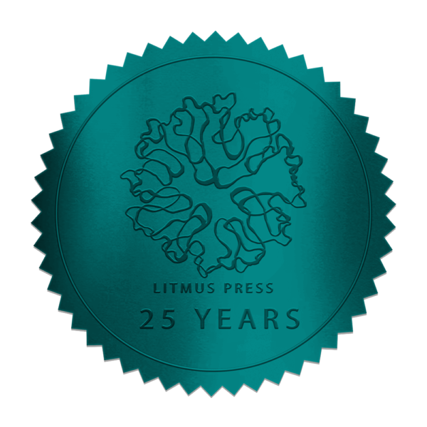 Litmus Press 25 Years Anniversary Seal Dark Teal