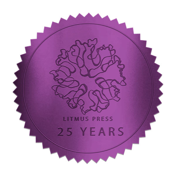 Litmus Press 25 Years Anniversary Seal Eggplant