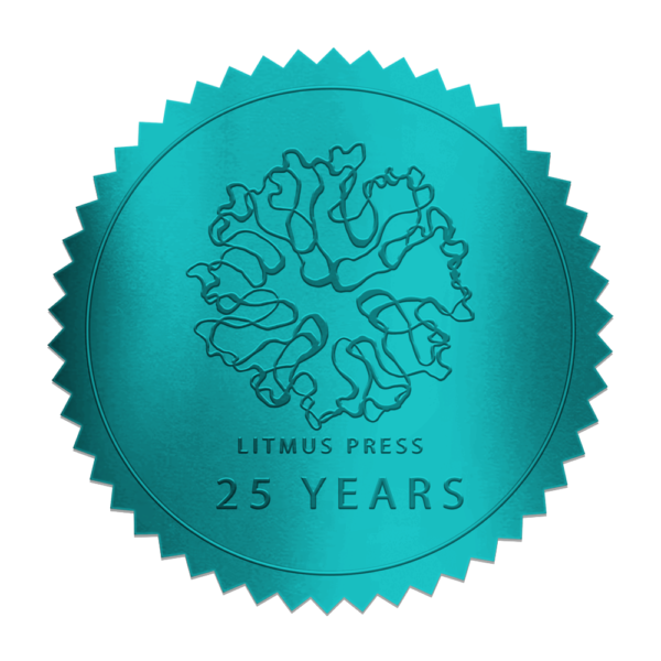 Litmus Press 25 Years Anniversary Seal Medium Teal